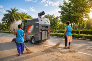 Why Ride-On Sweepers Are Essential for Modern Urban Cleaning in India?
